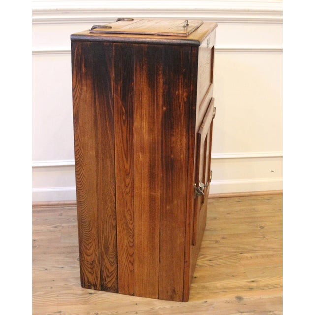 Late 19th Century 1900s Antique Oak Ice Box For Sale - Image 5 of 13
