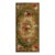 Vintage American Hooked Floral Medallion Wool Brown Earth Tone 1950s Modern Rug For Sale