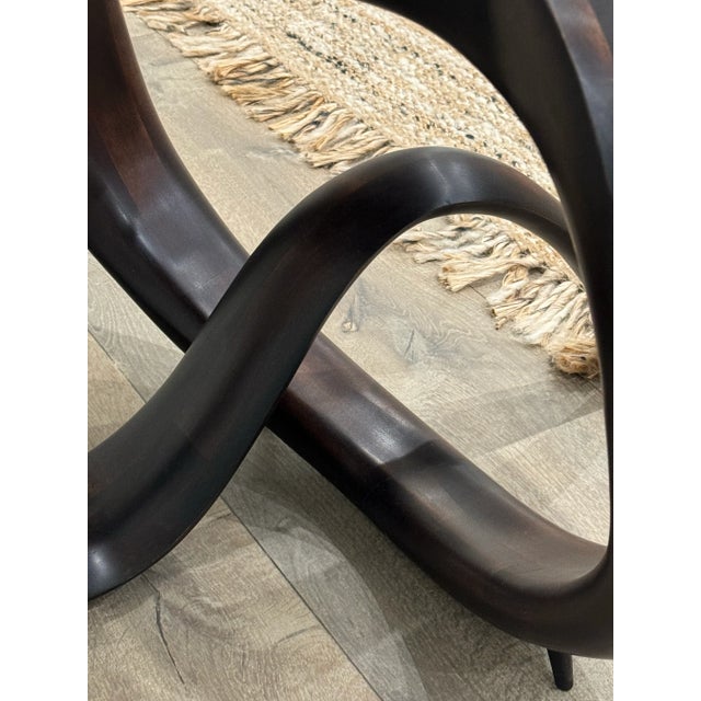 Wood La Petite Chimère,Noire 2 Hand Sculpted Table Signed by Gildas Berthelot Limited Edition 1 of 3 For Sale - Image 7 of 8