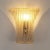 Mid-Century Modern Ribbed Amber and Golden Murano Glass Wall Lamp, 1960s For Sale - Image 3 of 10