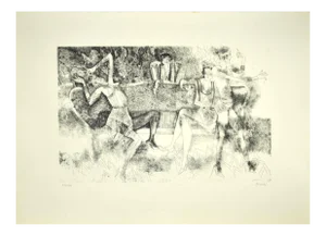 Marcello Avenali, Figures, Etching, Late 20th Century