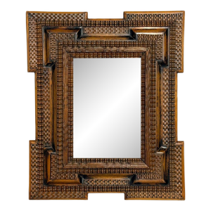 Baroque, Flemish Ripple Mirror, Carved Walnut, Mirror, Belgium, 18th C.