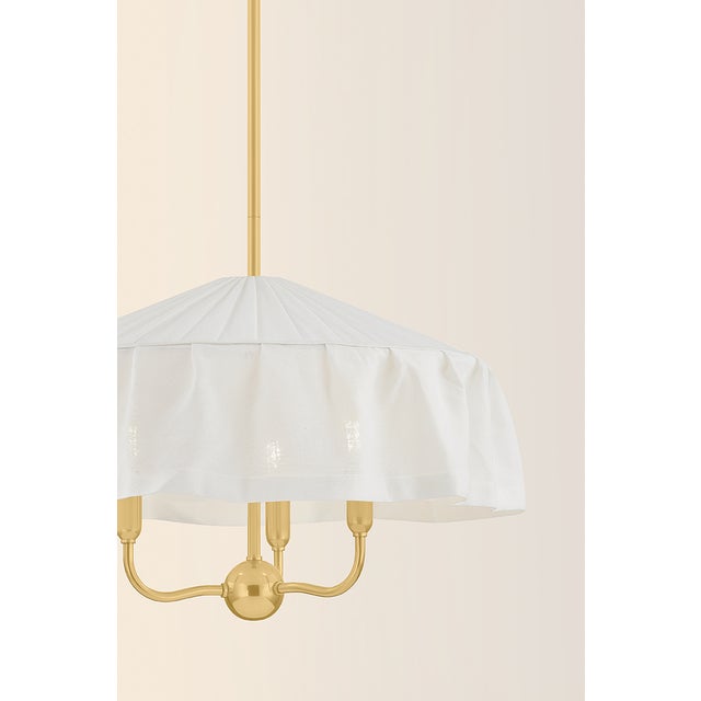 Metal Mitzi Shivonne 22 in. 3 Light Pendant in Aged Brass Finish For Sale - Image 7 of 8