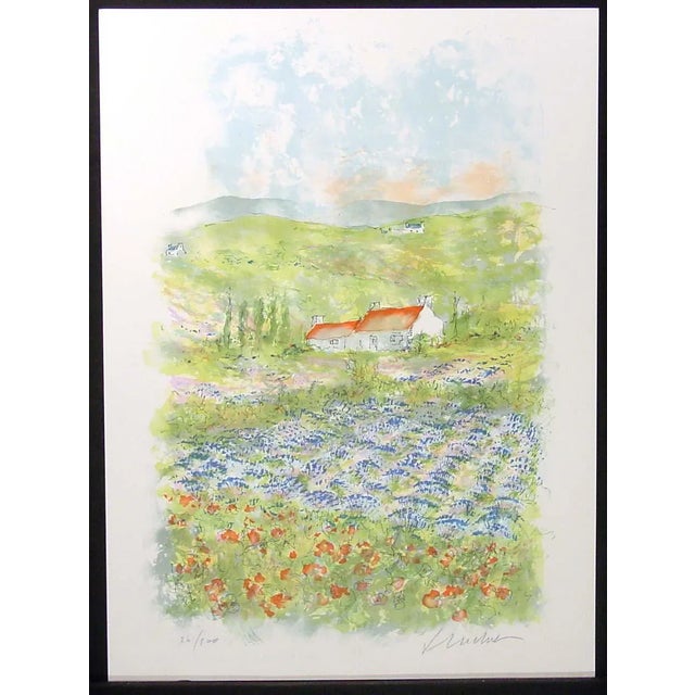 Unframed hand signed lithograph print on paper by French artist Urbain Huchet. Paper Size: 30"x 22" Edition Size: 500...