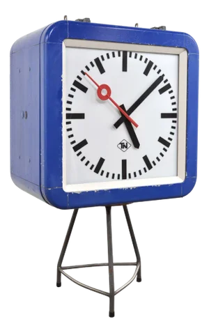 Double-Sided Dutch Station Clock from Telenorma, 1960s