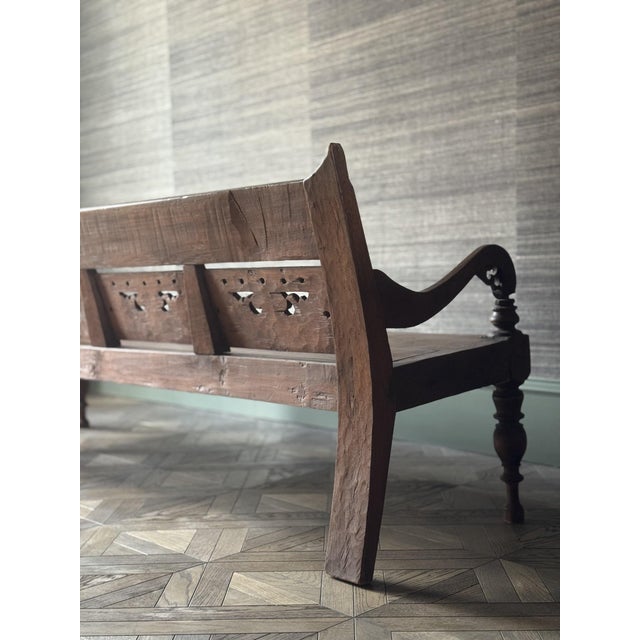 20th Century Dutch Teak Oswald Bench For Sale - Image 8 of 12