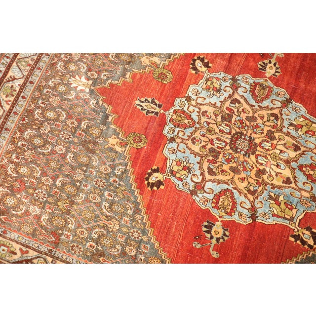 Antique Zabihi Collection Persian Bidjar Iron Fist Rug - 4'8" x 7' For Sale In New York - Image 6 of 9
