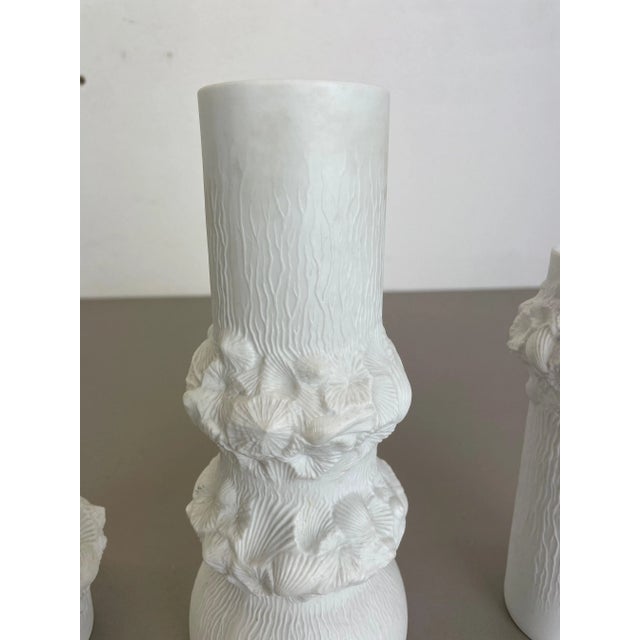German Op Art Biscuit Porcelain Vases by Ak Kaiser, 1970s, Set of 3 For Sale - Image 10 of 18