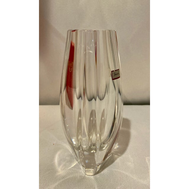 Contemporary Vintage Baccarat Crystal Vase For Sale - Image 3 of 7