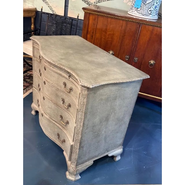 The 19th Century Swedish Gustavian Grey Chest is a beautifully crafted piece of furniture with a classic gray color and...