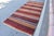 Mid-Century Modern 1960s Mid-Century Modern Striped Design Burgundy Turkish Vintage Wool Kilim Rug For Sale - Image 3 of 11