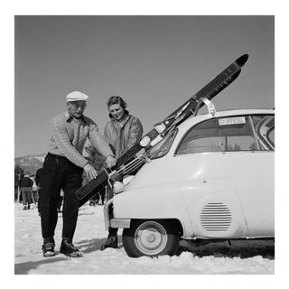 Slim Aarons, Skiing Essentials, Limited Edition Estate Stamped Print, 1955, Printed Later For Sale