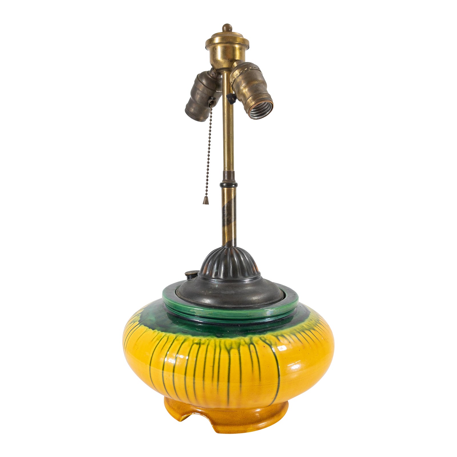 Early 20th Century Arts and Crafts Style Japanese Awaji Pottery Table