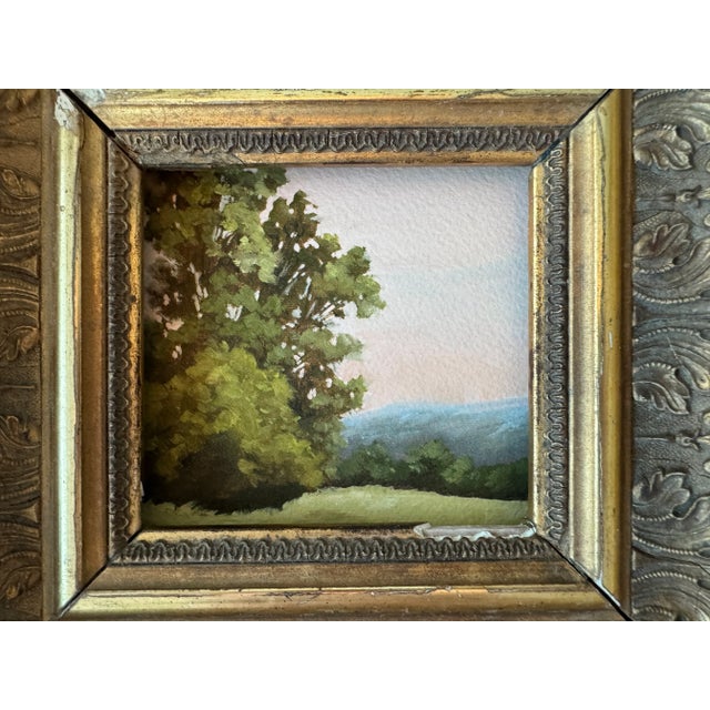 Gorgeous print on heavy textured cotton paper made by artist’s studio based on her original painting. The landscape...