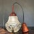 A striking vintage pendant light combining sculptural glass and linseed oil treated teak wood. Linseed oil is the most...