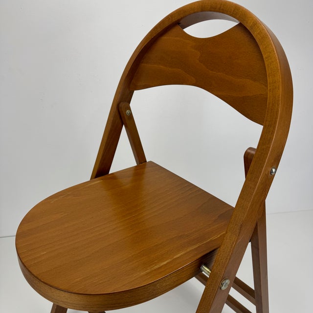Brown Tric Folding Chair by Achille & Pier Giacomo Castiglioni for Bernini, Italy, 1980s For Sale - Image 8 of 9