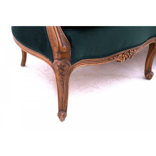 Late 19th Century Antique French Green Sofa, 1890s For Sale - Image 5 of 10