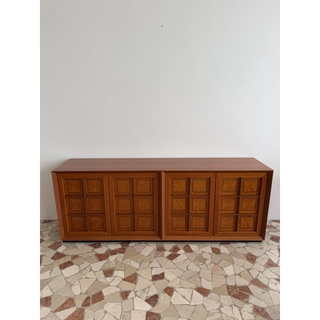 "Caccia alla Volpe" sideboard designed by Fabrizio Poldaretti for Linea Arredo in the 1970s. This Brutalist-design...