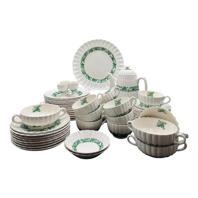 Antique Valencia Porcelain Tableware from Spode Copeland, 1925, Set of 57 For Sale