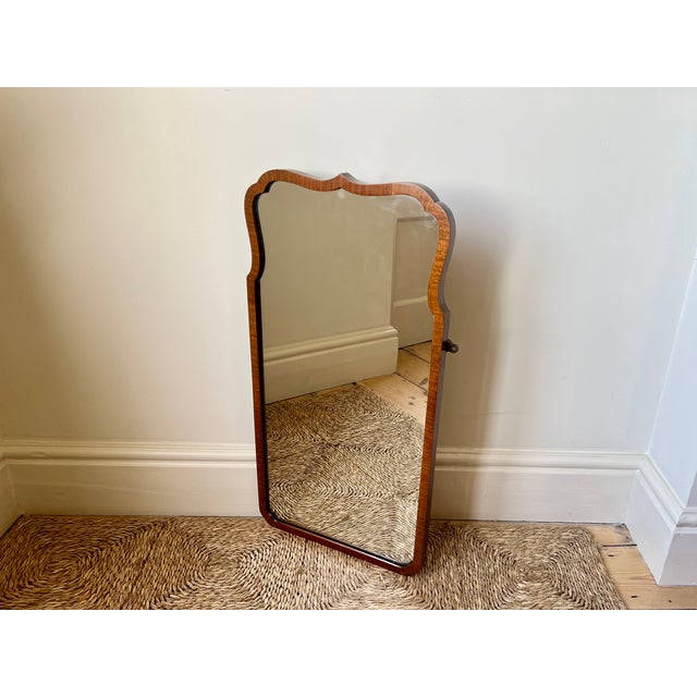 Vintage English Scallop Edged Wall Mirror, 1920s For Sale - Image 3 of 9