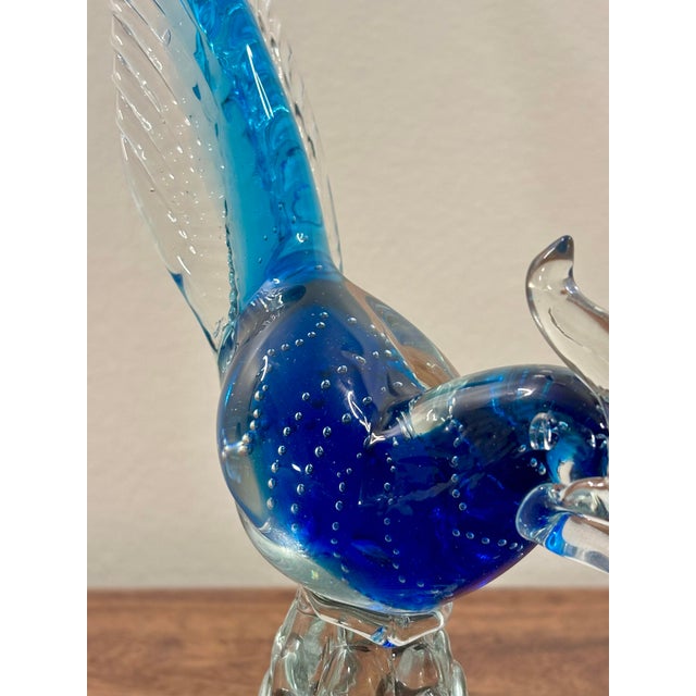 Murano 1960s Murano Hand Blown Glass Pheasant Sculpture, Made in Italy For Sale - Image 4 of 9