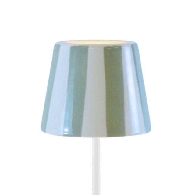 Contemporary Zafferano Ceramic Sage Green Striped Shade for Poldina Lido Lamp For Sale - Image 3 of 3