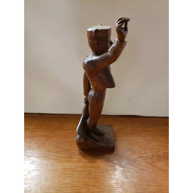 1968 Handmade Wooden Matador Figurine For Sale - Image 4 of 6