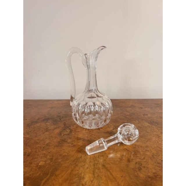 Antique Edwardian Glass Ewer, 1900, Set of 2 For Sale - Image 3 of 6
