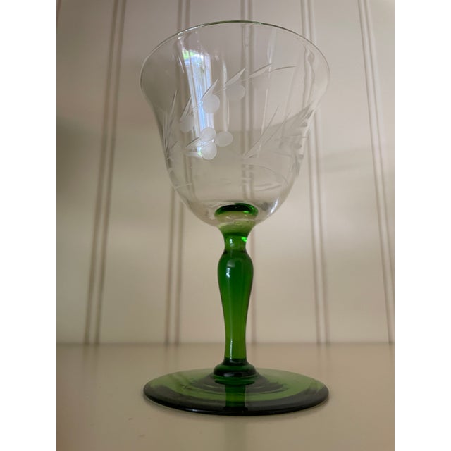 Vintage Etched Crystal Cordial Glasses, Set of 6 Chairish