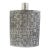 Mexican Sterling Silver Heavily Textured Basket Weave Hip Flask For Sale