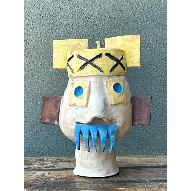 Vintage Abstract Ceramic Bust Sculpture For Sale - Image 12 of 12