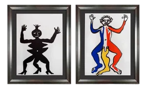 1970s Vintage Alexander Calder Original Color Lithograph - A Pair