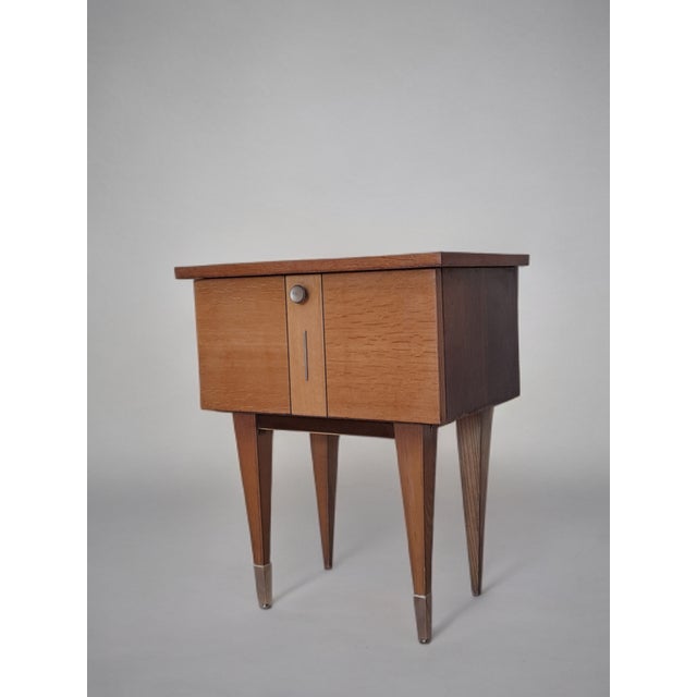 Wood Mid-Century Modern French Nightstand, 1950s For Sale - Image 7 of 8