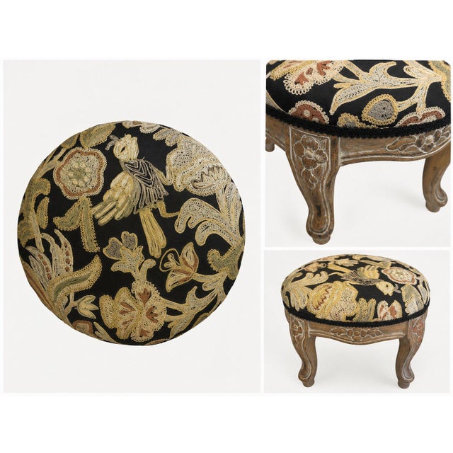 Enhance your living space with this elegant upholstered footstool. Crafted for both comfort and style, it features a plush...