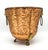 Late 20th Century Vintage Embossed Copper Planter / Cachepot With Lion Head Ring Handles & Paw Feet - English / French Country / Rustic European For Sale - Image 5 of 13
