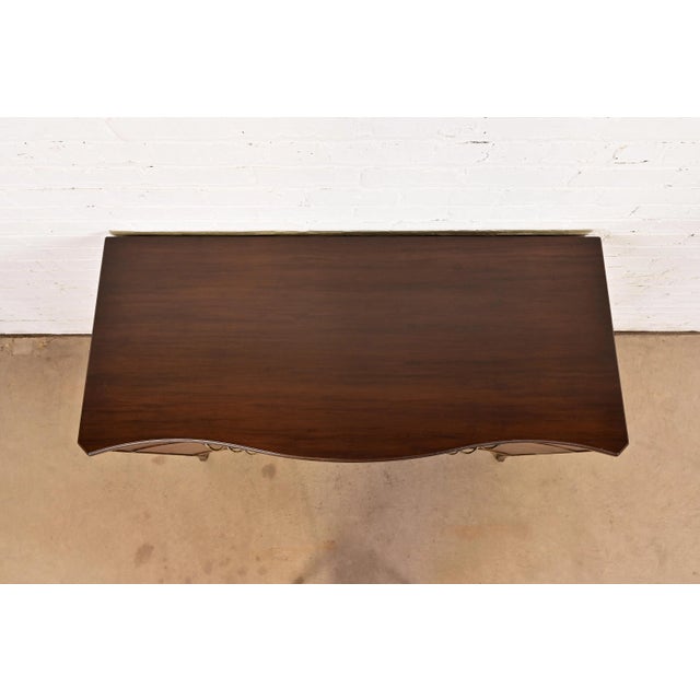 French Provincial Louis XV Carved Mahogany Dresser by White Furniture, Circa 1960s For Sale - Image 12 of 15