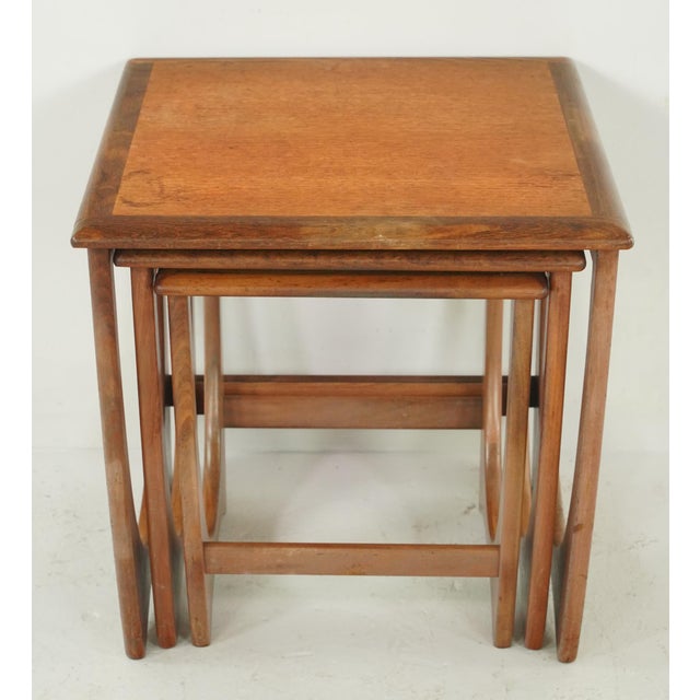 Mid-Century Modern Set of 1960s G-Plan Astro Teak Nesting Tables-Unmarked For Sale - Image 3 of 11