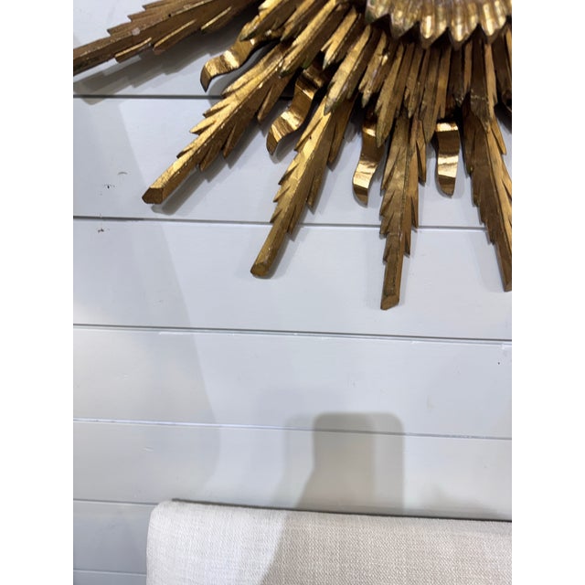 Vintage French Sunburst Convex Mirror For Sale - Image 9 of 9