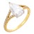 Mid 20th Century Lugano Gia 1.54 Carat Rose Cut Diamond 18k Yellow Gold Engagement Ring, Size 6 For Sale