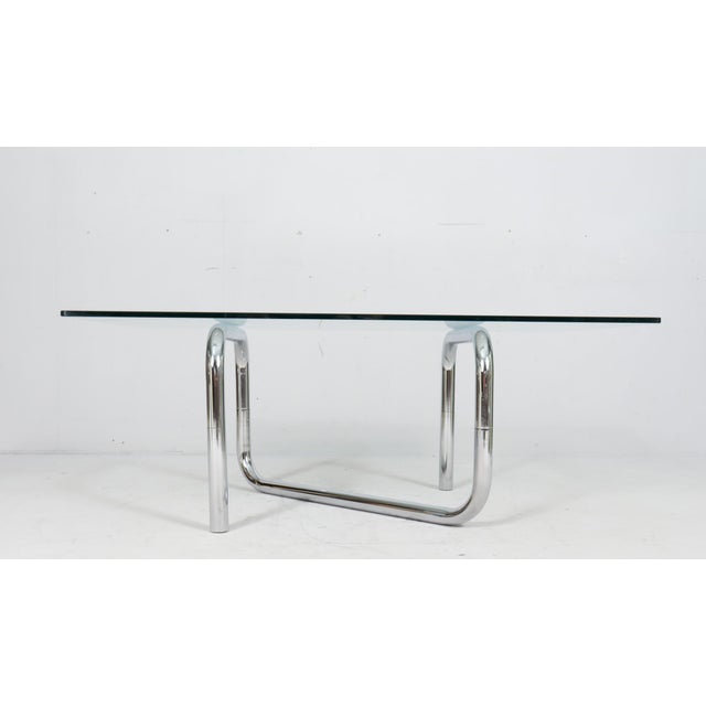 Silver French Tubular Steel Coffee Table, 1970s For Sale - Image 8 of 18