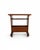 Serving Trolley in Oak Wood with Black Tile Top and Wheels, 1950s For Sale - Image 10 of 10