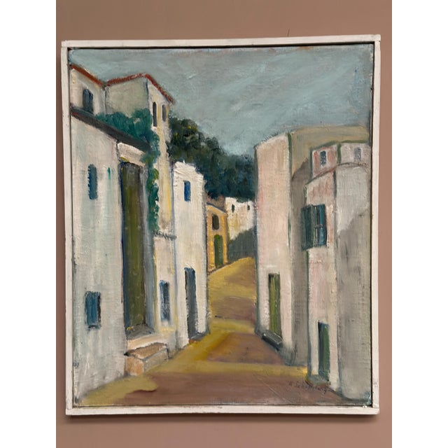 Arne Schultzberg, Street Scene, 1950s, Oil Painting on Canvas, Framed For Sale - Image 8 of 15