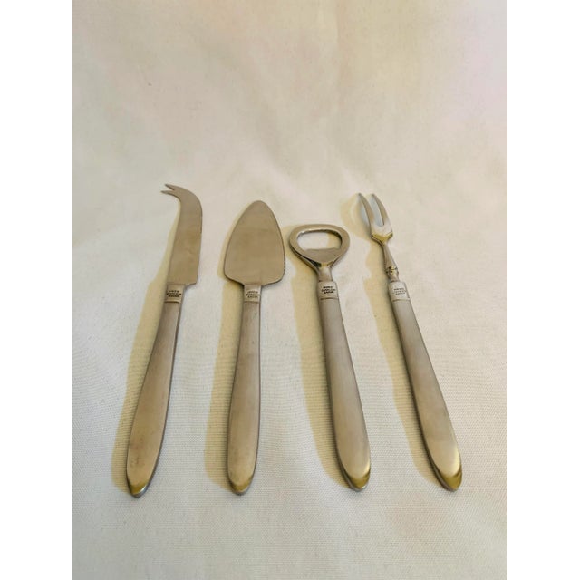 Mid 20th Century M. W. C. O. Stainless Steel "Handy" Bar Set - 4 Pieces For Sale - Image 9 of 9
