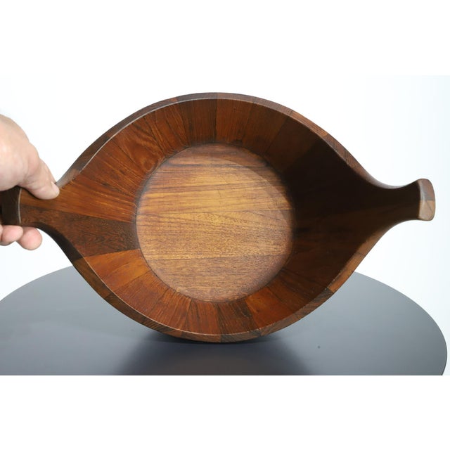 1950s Dansk Teak Staved Viking Salad Bowl by Jens Quistgaard For Sale In Oklahoma City - Image 6 of 17