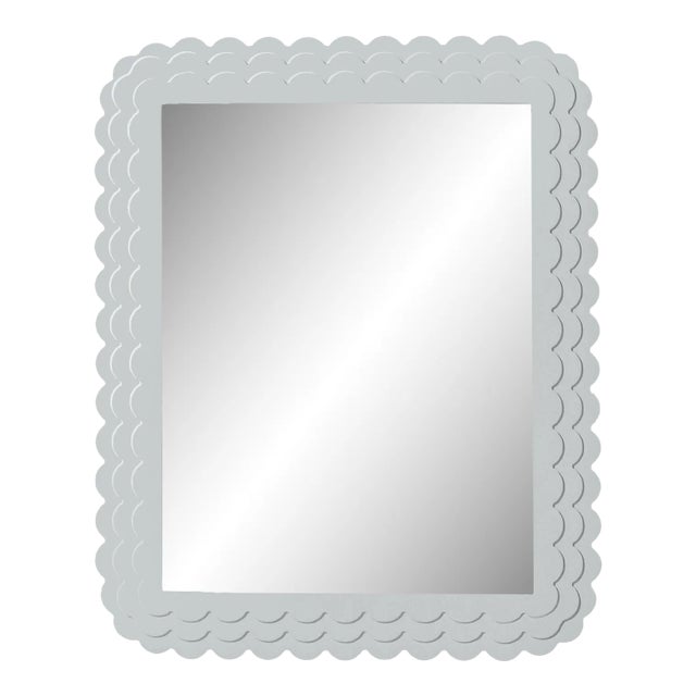 Fleur Home Carnival Krewe Rectangle Mirror in Pelican Gray, 24x36 For Sale