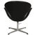 Vintage Height Adjustable Swan Chair in Black Leather by Arne Jacobsen, 1960s For Sale - Image 4 of 18