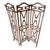 This is a three-paneled screen or room divider, echoing the designs of French architect Jacques Adnet. Adnet collaborated...