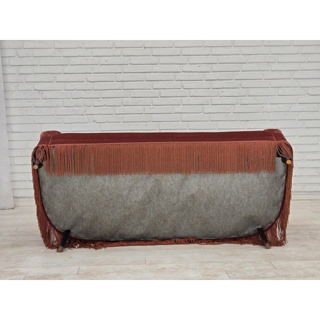 Danish 2-Seater Sofa in Pink Velour, 1960s For Sale - Image 16 of 18