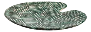 Mid-Century Modern Green Ceramic Plate, France, 1960s