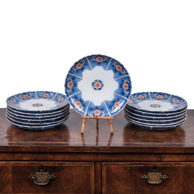 13 Imari Porcelain Plates, Japan, Late 19th Century For Sale - Image 13 of 13